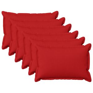 vidaXL Povlak na pol&scaron;t&aacute;ř 6 pcs HOUTEN Červen&aacute; 40 x 60 cm Fale&scaron;n&yacute; len