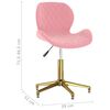 vidaXL Otočn&eacute; j&iacute;deln&iacute; židle 2 ks růžov&eacute; samet