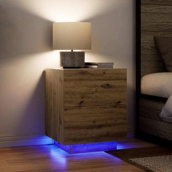 vidaXL Nočn&iacute; skř&iacute;ňka Artisanov&yacute; dub 45 x 40 x 55 cm kompozitn&iacute; dřevo