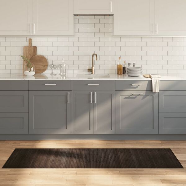 vidaXL Koberec obd&eacute;ln&iacute;kov&yacute; tmavě hněd&yacute; 60 x 200 cm bambus