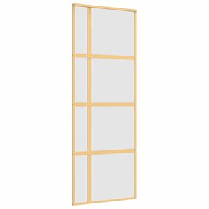 vidaXL Posuvn&eacute; dveře zlat&eacute; 76 x 205 cm ml&eacute;čn&eacute; ESG sklo a hlin&iacute;k