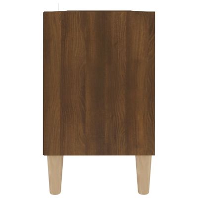 vidaXL TV stolek masivní dřevěné nohy hnědý dub 103,5 x 30 x 50 cm
