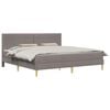 vidaXL R&aacute;m postele s matrac&iacute; Taupe 200 x 200 cm Polyester