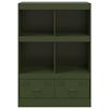 vidaXL Highboard olivově zelený 67 x 39 x 95 cm ocel