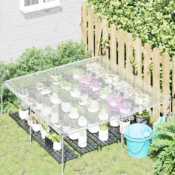 vidaXL Průhledn&aacute; plachta s očky 2x2 m polyethylenov&aacute;