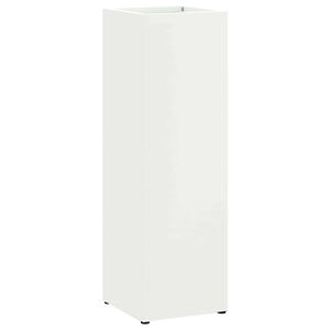 vidaXL Stojan na slunečn&iacute;ky s &uacute;loži&scaron;těm B&iacute;l&aacute; 15,5 x 15,5 x 49 cm kov