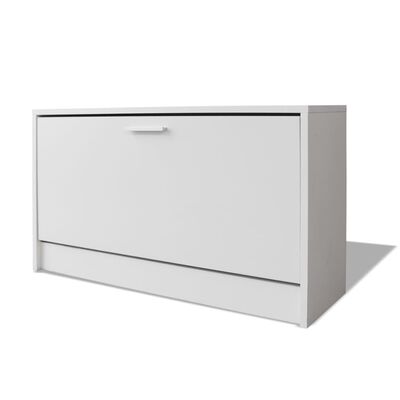 vidaXL Botníková lavice bílá 80x24x45 cm