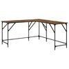 vidaXL Psac&iacute; stůl kouřov&yacute; dub 149 x 149 x 75 cm kompozitn&iacute; dřevo