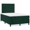 vidaXL Box spring postel s matrac&iacute; tmavě zelen&aacute; 120 x 200 cm samet