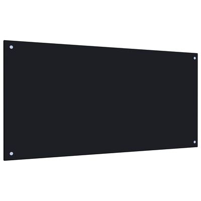 vidaXL Kuchyňský panel černý 120 x 60 cm tvrzené sklo