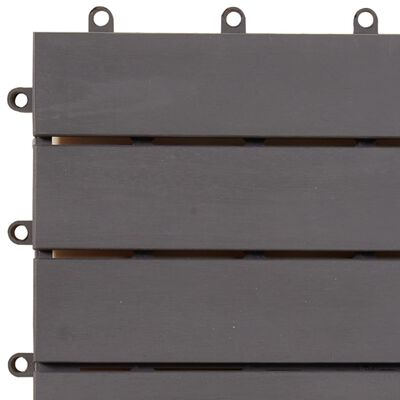 vidaXL Terasové dlaždice 30 ks šedé 30 x 30 cm masivní akáciové dřevo