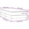 vidaXL Box spring postel s matrac&iacute; tmavě &scaron;ed&aacute; 100x220 cm samet