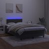 vidaXL Box spring postel s matrac&iacute; a LED čern&aacute; 120x200 cm samet