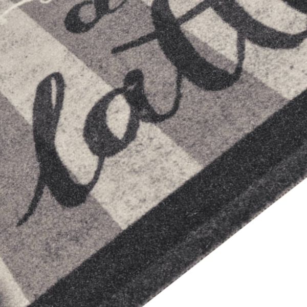 vidaXL Kuchyňský koberec omyvatelný Káva černý 60 x 180 cm samet