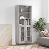 vidaXL Skř&iacute;ň highboard &scaron;ed&aacute; sonoma 69,5 x 34 x 180 cm kompozitn&iacute; dřevo