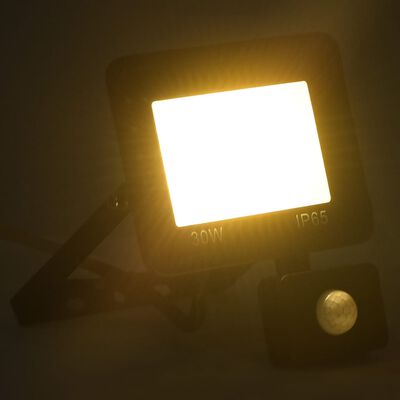vidaXL LED reflektor se senzorem 30 W teplé bílé světlo