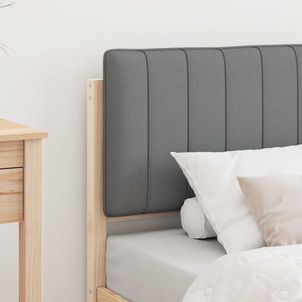 vidaXL R&aacute;m postele s čalouněn&yacute;m čelem s čelo Světle &scaron;ed&aacute; 75 x 190 cm