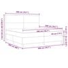 vidaXL Postel s boxspringem s čelo Tmavě &scaron;ed&aacute; a b&iacute;l&aacute; 200 x 200 cm