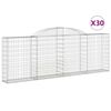 vidaXL Klenut&eacute; gabionov&eacute; ko&scaron;e 30ks 300x30x100/120cm pozinkovan&eacute; železo