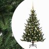 vidaXL Uměl&yacute; v&aacute;nočn&iacute; stromek s v&aacute;nočn&iacute;mi koulemi 120 cm 150 LED