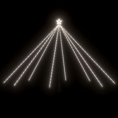 vidaXL Vánoční světelný strom dovnitř i ven 576 LED studený bílý 3,6 m