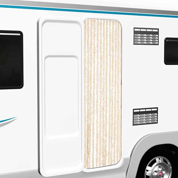 vidaXL Z&aacute;věs proti hmyzu b&eacute;žov&yacute; a b&iacute;l&yacute; 56 x 185 cm žinylka