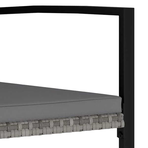 vidaXL Zahradní jídelní židle 4 ks polyratan šedé