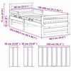 vidaXL R&aacute;m postele s matrac&iacute; B&iacute;l&aacute; 80 x 200 cm Masivn&iacute; borov&eacute; dřevo