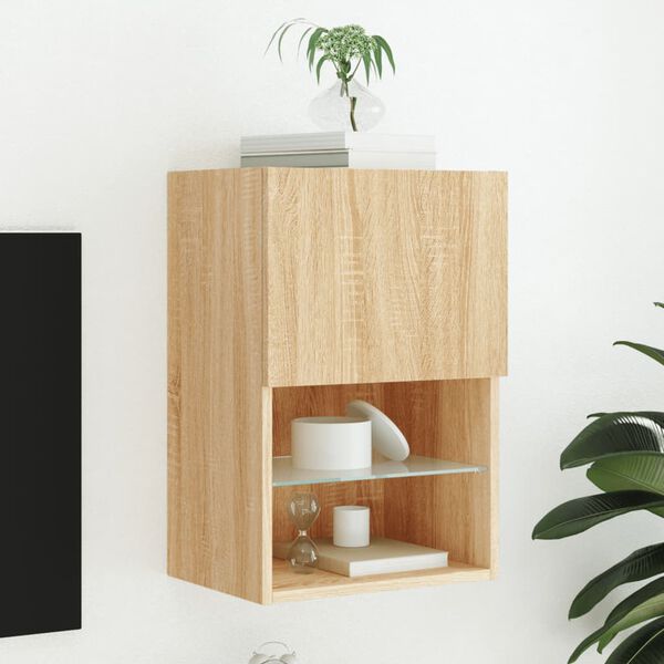 vidaXL TV skř&iacute;ňka s LED osvětlen&iacute;m dub sonoma 40,5 x 30 x 60 cm