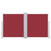 vidaXL Zatahovací boční markýza / zástěna červená 160 x 600 cm