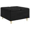 vidaXL Ottoman s &uacute;ložn&yacute;m prostorem Čern&yacute; 80 x 80 x 45 cm Uměl&aacute; kůže