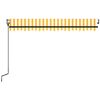 vidaXL Automatick&aacute; zatahovac&iacute; mark&yacute;za 450 x 350 cm žlutob&iacute;l&aacute;
