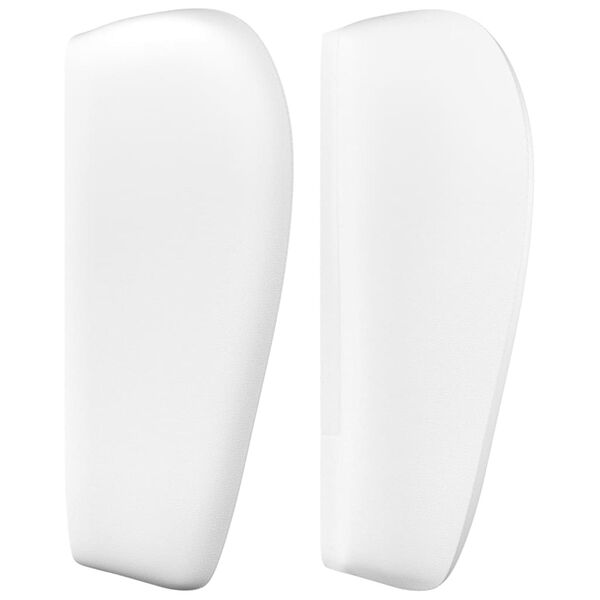 vidaXL Čelo postele typu u&scaron;&aacute;k b&iacute;l&aacute; 203x23x78/88 cm uměl&aacute; kůže