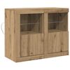 vidaXL LED komoda 2 ks 41 x 37 x 67 cm Kompozitn&iacute; dřevo Artisanov&yacute; dub