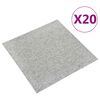 vidaXL Koberec 20 pcs Světle &scaron;ed&aacute; 50 x 50 cm 100% polypropylen