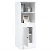 vidaXL Skř&iacute;ň highboard leskl&aacute; b&iacute;l&aacute; 36 x 35,5 x 103,5 kompozitn&iacute; dřevo