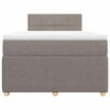 vidaXL Box spring postel s matrac&iacute; taupe 120x190 cm textil