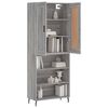 vidaXL Skř&iacute;ň highboard &scaron;ed&aacute; sonoma 69,5 x 34 x 180 cm kompozitn&iacute; dřevo