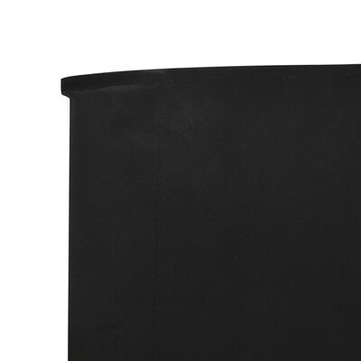 vidaXL 9dílná zástěna proti větru textil 1200 x 80 cm černá
