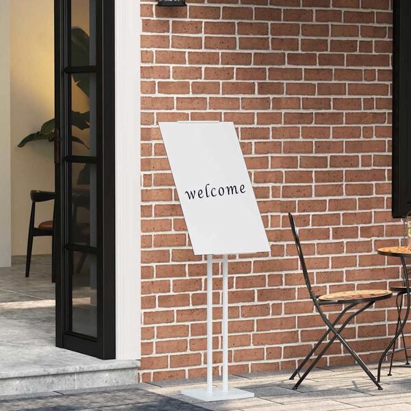 vidaXL St&aacute;nky pro veletrhy B&iacute;l&yacute; 26,5 x 26,5 x 150 cm Ocel