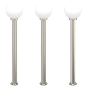 vidaXL Sloupkov&aacute; světla 3 ks 120 cm nerezov&aacute; ocel IP44