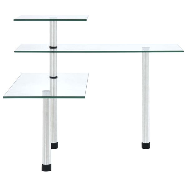 vidaXL 3patrová rohová kuchyňská police tvrzené sklo