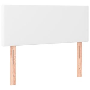 vidaXL Čelo postele b&iacute;l&eacute; 80 x 5 x 78/88 cm uměl&aacute; kůže