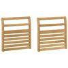 vidaXL Modul opěrek 2 pcs B&iacute;l&aacute; 58,5 x 8 x 60 cm Masivn&iacute; ak&aacute;tov&eacute; dřevo