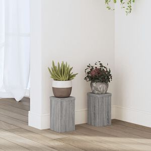 vidaXL Stojany na rostliny 2 ks &scaron;ed&eacute; sonoma 10 x 10 x 18 cm kompozit