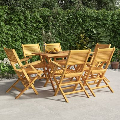 vidaXL Skládací zahradní židle 6 ks 55x62x90 cm masivní teakové dřevo