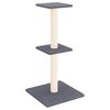 vidaXL &Scaron;krabadlo pro kočky se sisalov&yacute;mi sloupky tmavě &scaron;ed&eacute; 73 cm