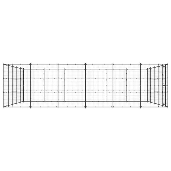 vidaXL Venkovn&iacute; ps&iacute; kotec ocel 36,3 m&sup2;