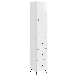 vidaXL Sada skř&iacute;něk 2 pcs B&iacute;l&aacute; s vysok&yacute;m leskem 34,5 x 34,5 x 90 cm