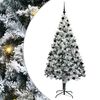 vidaXL Uměl&yacute; v&aacute;nočn&iacute; stromeček B&iacute;l&aacute; 210 cm PVC, ocel a plast